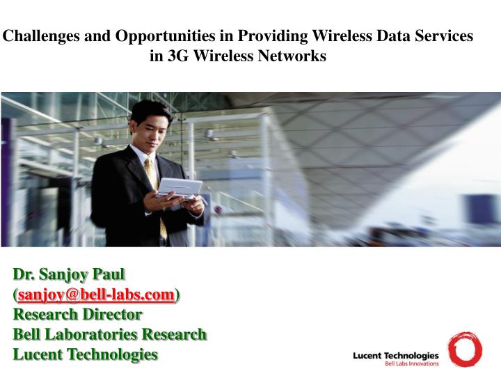 challenges and opportunities in providing wireless data services in 3g wireless networks