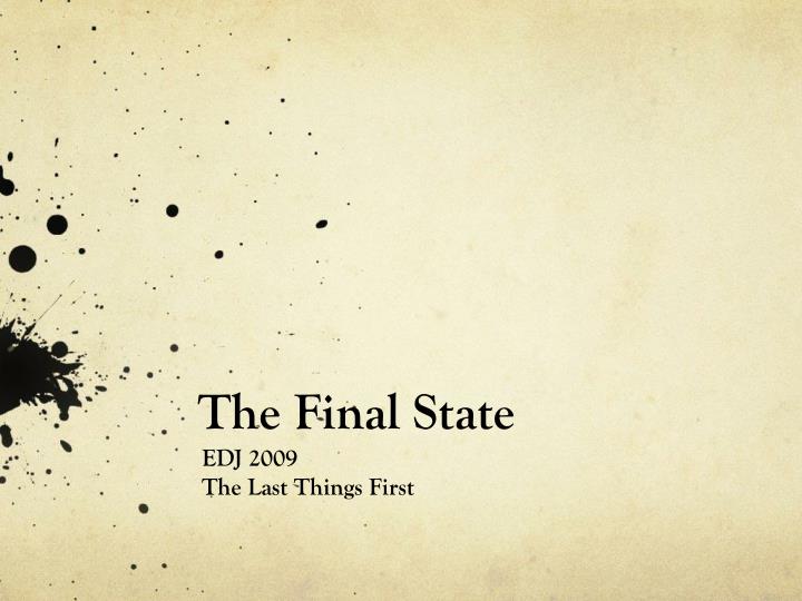 the final state
