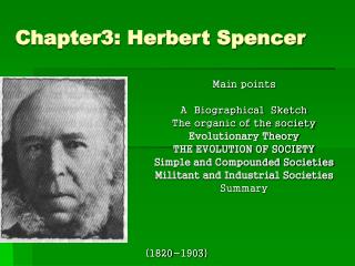 Chapter3: Herbert Spencer