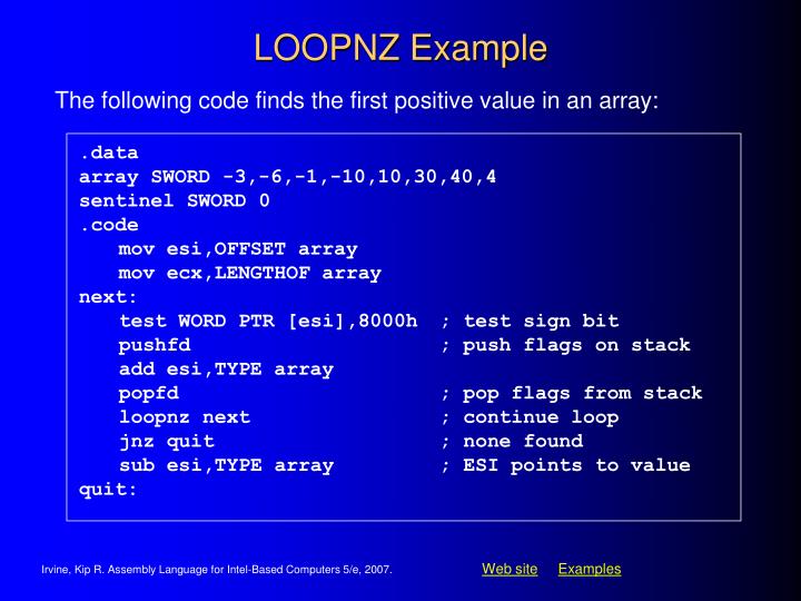 loopnz example