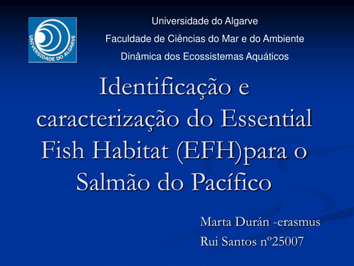 identifica o e caracteriza o do essential fish habitat efh para o salm o do pac fico
