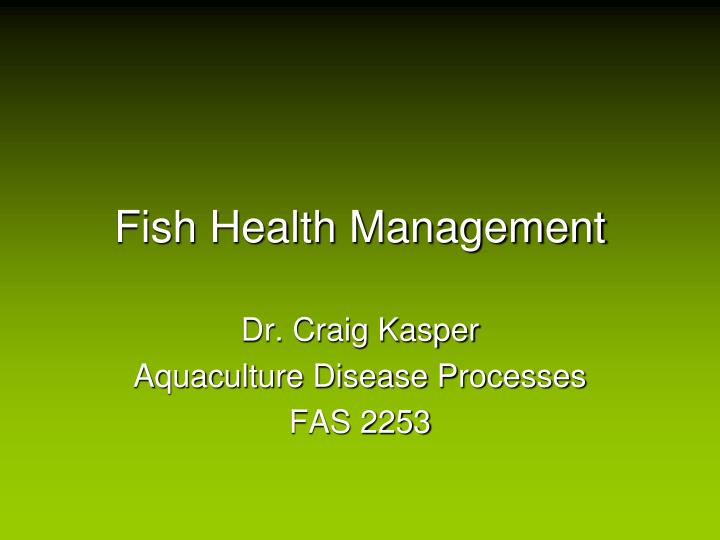 fish health management