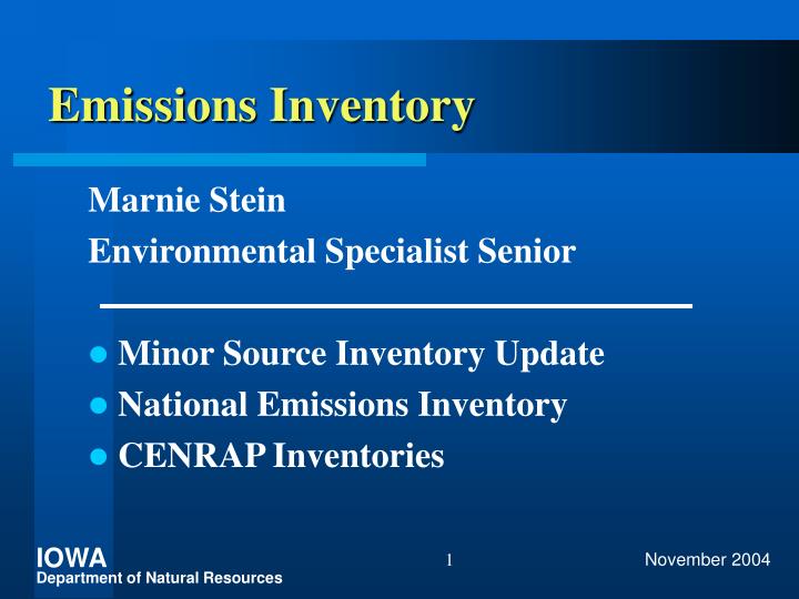 emissions inventory