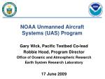 NOAA Unmanned Aircraft Systems (UAS) Program - slide 1