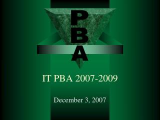 IT PBA 2007-2009