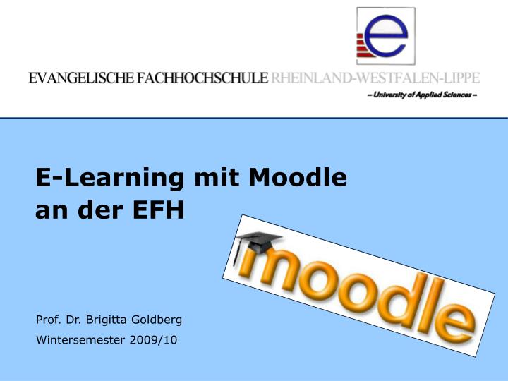 e learning mit moodle an der efh