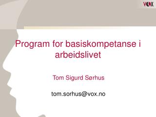 program for basiskompetanse i arbeidslivet