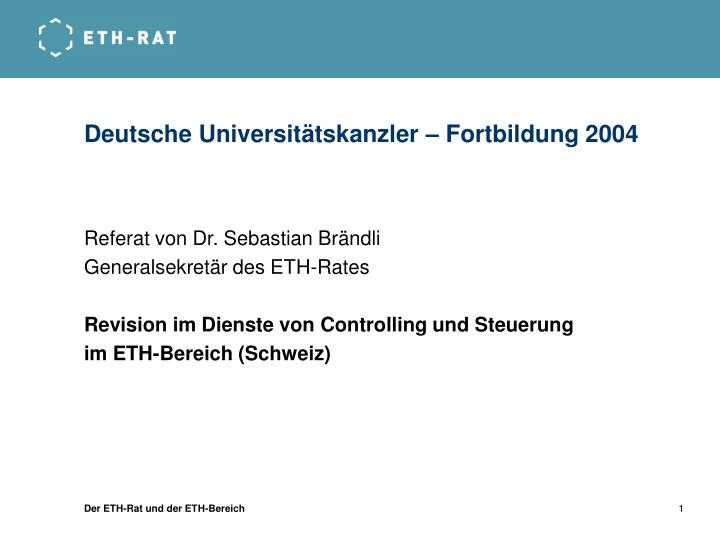 deutsche universit tskanzler fortbildung 2004