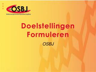 doelstellingen formuleren
