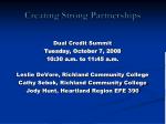 Creating Strong Partnerships - slide 1
