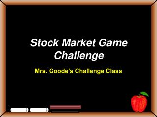 Stock Market Game Challenge