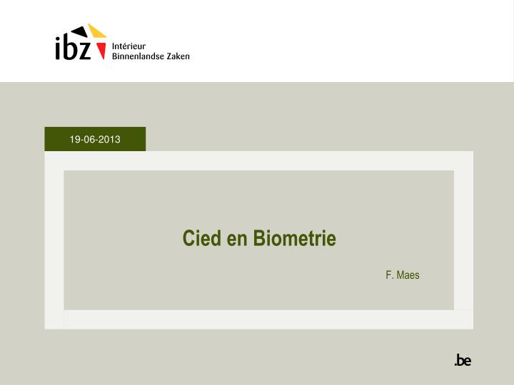 cied en biometrie