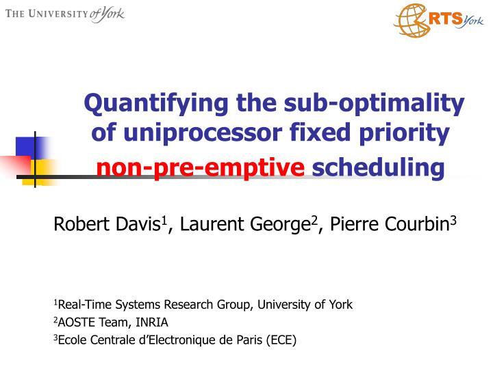 quantifying the sub optimality of uniprocessor fixed priority non pre emptive scheduling