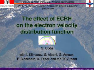 The effect of ECRH on the electron velocity distribution function