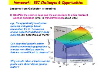Homework: EIC Challenges &amp; Opportunities