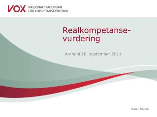 realkompetanse vurdering