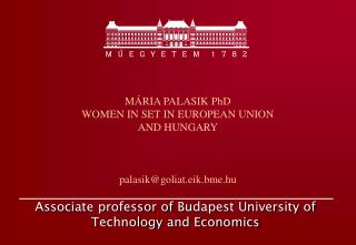 Associate professor of Budapest University of Technology and Economics