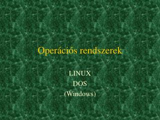 oper ci s rendszerek