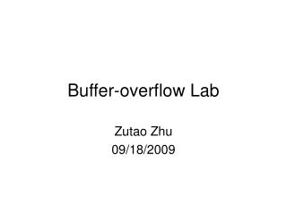 Buffer-overflow Lab