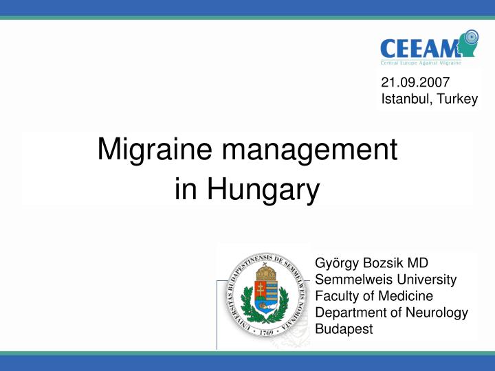 gy rgy bozsik md semmelweis university faculty of medicine department of neurology budapest