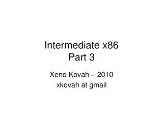 Intermediate x86 Part 3
