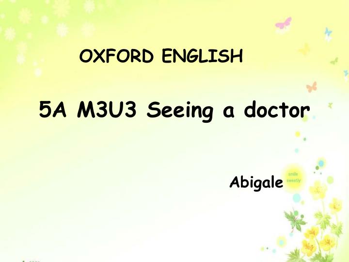 5a m3u3 seeing a doctor