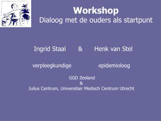 workshop dialoog met de ouders als startpunt