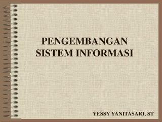 pengembangan sistem informasi