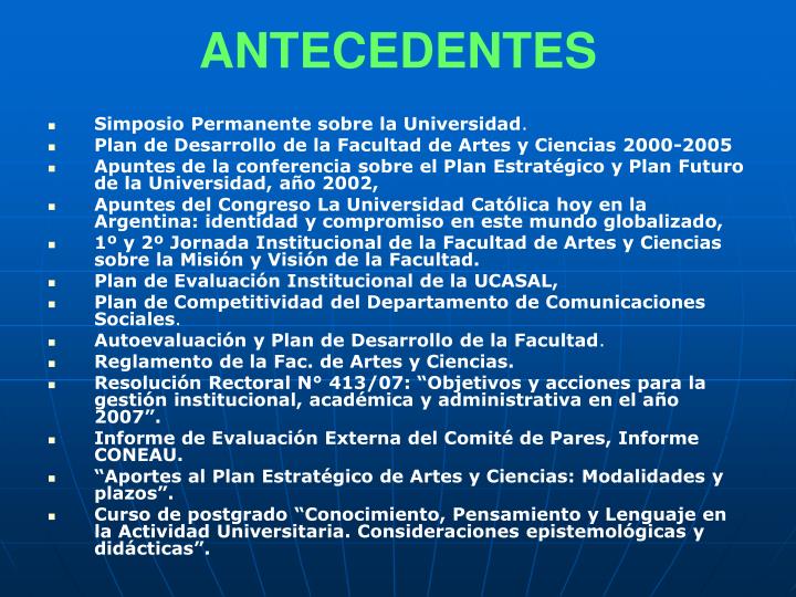 antecedentes