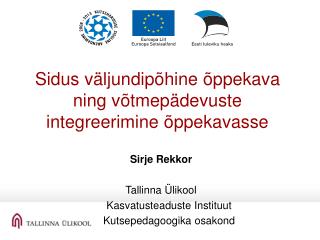 sidus v ljundip hine ppekava ning v tmep devuste integreerimine ppekavasse