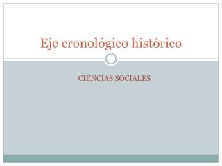 eje cronol gico hist rico