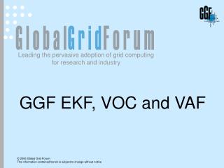 GGF EKF, VOC and VAF
