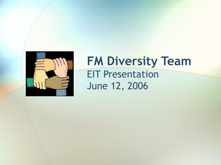 fm diversity team eit presentation june 12 2006