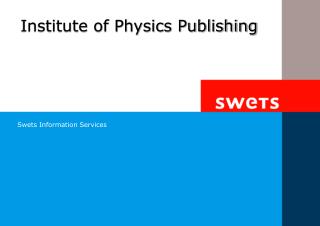 institute of physics publishing