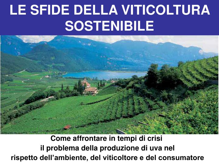 le sfide della viticoltura sostenibile