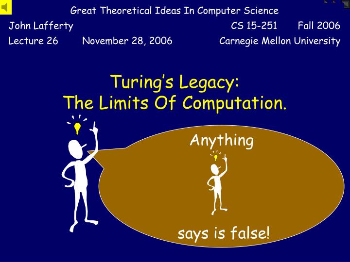 turing s legacy the limits of computation