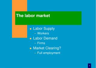 The labor market
