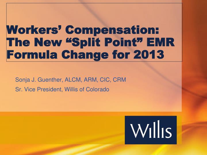 workers compensation the new split point emr formula change for 2013