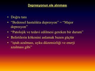 depresyonun ele al nmas