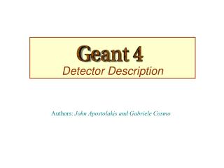 detector description