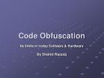 Code Obfuscation - slide 1
