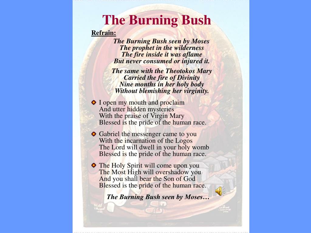PPT - The Burning Bush PowerPoint Presentation, free download - ID:3293063