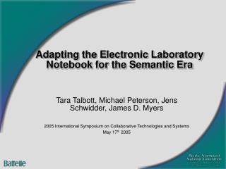 Adapting the Electronic Laboratory Notebook for the Semantic Era