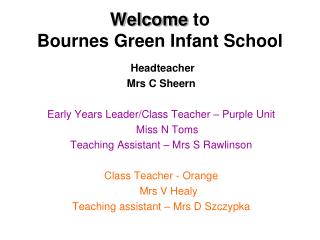 Welcome to Bournes Green Infant School