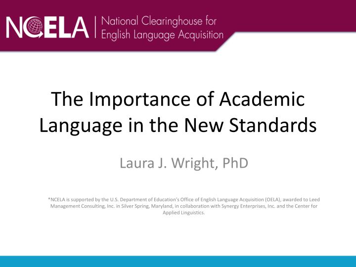 the importance of academic language in the new standards