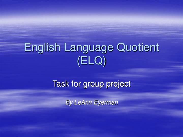 english language quotient elq