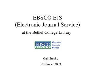 EBSCO EJS (Electronic Journal Service)