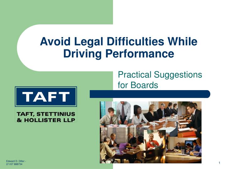 avoid legal difficulties while driving performance