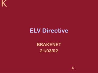 ELV Directive