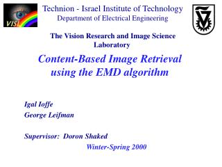 Content-Based Image Retrieval using the EMD algorithm